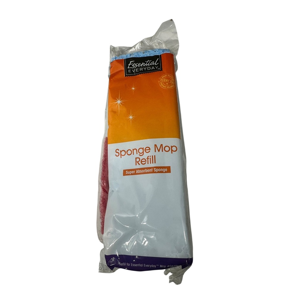 Essential Everyday‎ Sponge Mop Refill Model 045AL Blue/Red New Sealed